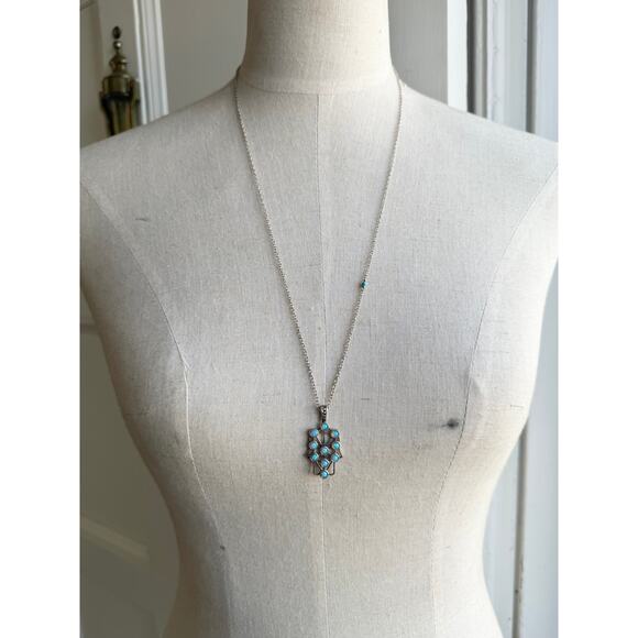 Hamsa Hand Rainbow Moonstone Sterling 925 Silver Amulet Long Dainty Chain - Picture 4 of 5